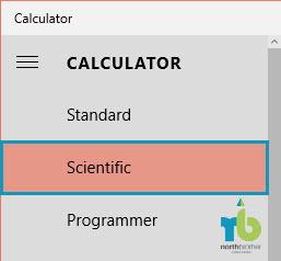 In the calculator interface, click settings icon and change the mode from Standard (default) to Scienti c. Resize the window by dragging the corners to get all the required keys on the calculator.