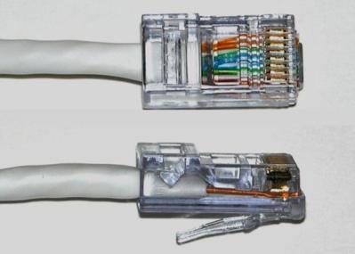 2-7: CAT-5 Cable Wires Inserted Into the RJ45 Connector Plug 8.