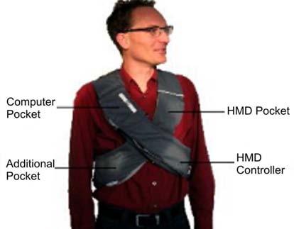 112 Interruption Methods for Gesture Interaction Figure 8.6: Textile vest to unobtrusively carry wearable equipment.
