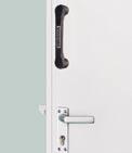 5 (71) mm Lever handle on the wall side Aluminium flat-style lever handle stained in natural colour (E6/EV1) and fitted