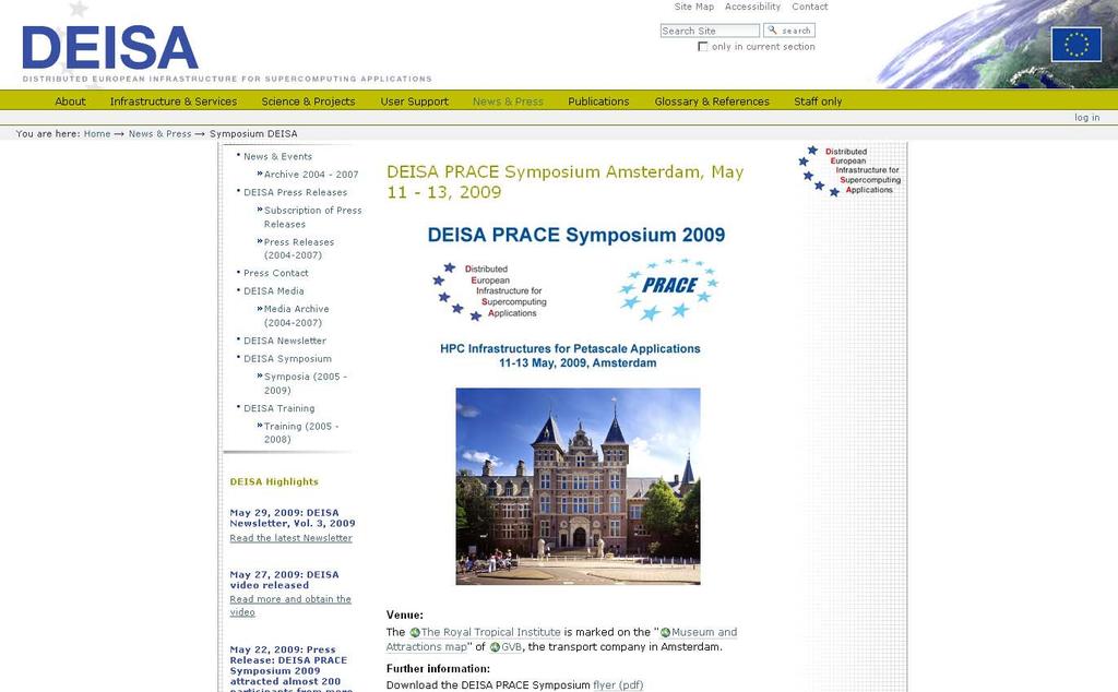 DEISA website: http://www.deisa.