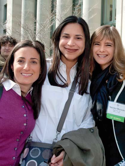 Cown 71 3. 2001 LL.M. classmates Vivian Liberman, Maria Espina Molina and Nicole Duclos Toporowicz 4.