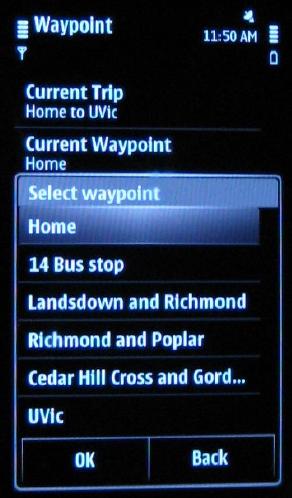Each waypoint can be selected to show a list of options, as shown in Figure 6: rename, set to current location, set note, insert new before, insert new after, and delete. Fig. 4. Raw data view.