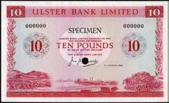 ...$200-$300 10203 Northern Bank Limited. 1 Pound, 1.1.1940. P-178b. Bold ink tones throughout on this One Pound type. Uncirculated....$100-$150 10204 Northern Bank Limited. 5 Pounds, 1.11.1943.