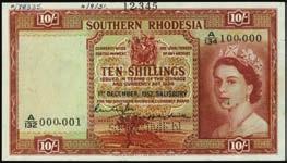 Stack s Bowers Galleries Session C Bidding Ends Tuesday, August 12, 2014 at 3:00 PM PT SOUTHERN RHODESIA 10461 Southern Rhodesia Currency Board. 10 Shillings, 1.12.1952. P-12s. Specimen.