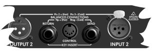 Control operations 6.17 Key send connector This is a pseudo balanced output and carries a buffered version of the signal applied to the MAIN input.