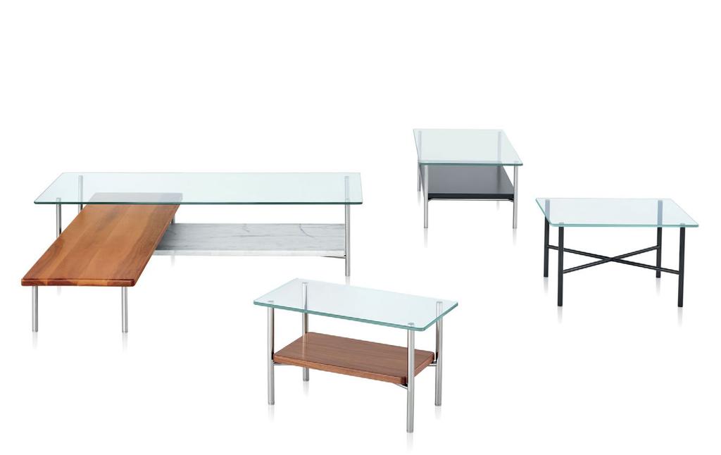 Add layers of elegance and functionality without overpowering a space Layer Tables Designed for Geiger by BassamFellows Layer Tables embody their name in two ways.