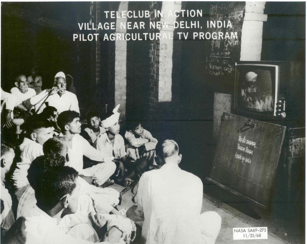 Figure 19: Krishi Darshan Source: NASA The project was undertaken to understand the social and organizational and managerial problems before TV could be used on a wide scale as a lever for