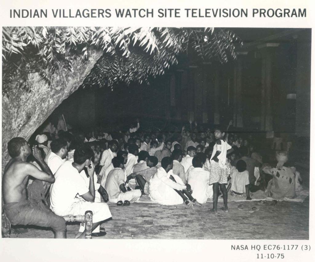 Figure 26: SITE in action. Source: NASA SITE broadcasts began on August 1, 1975. The broadcast regularly reached over 2300 villages.