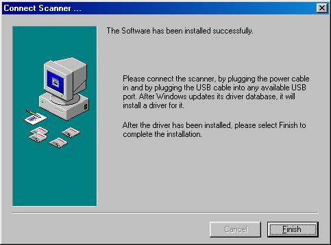 STEP 2: CONNECT THE SCANNER 9 3. When the software is finished loading, return to the Connect Scanner window and click Finish.