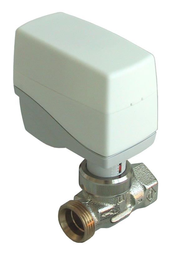 Application Small radio controlled, battery-powered actuator for room temperature control.