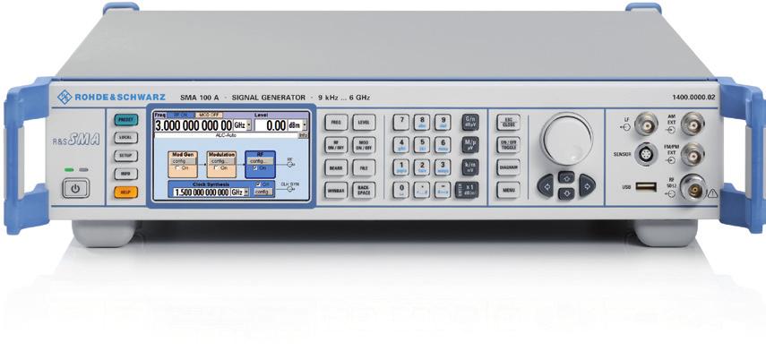 All-purpose instrument The signal generator has a lower frequency limit of 9 khz, which makes it suitable for use in EMC applications. The upper frequency limit is 3 GHz or 6 GHz.