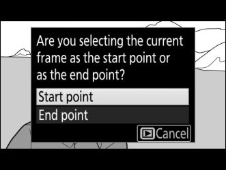 The frames before the current frame will be removed when you save the copy in Step 9. Start point 5 Confirm the new start point.
