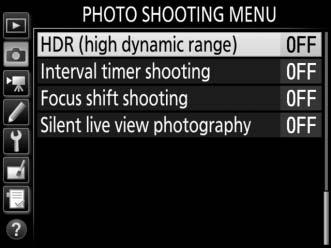 It cannot be combined with some camera features, including NEF (RAW) recording, flash lighting (0 187), bracketing (0 142), multiple exposure, focus shift, time lapse, and shutter speeds