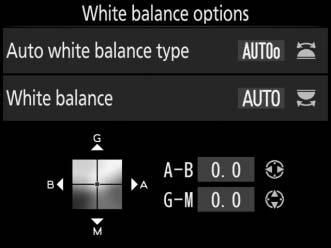 function using Custom Setting f1 (Custom control assignment, 0 268) or f10 (Assign MB-D18 buttons, 0 270), provided the button can be used in combination with the command dials A White Balance Press