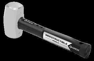01 Club Hammers CHID Indestructible handle is made up of 4 spring steel bars that run all the way through the handle.