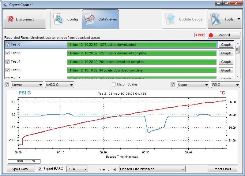 nvision 10 DATAVIEWER: VIEW AND SAVE RECORDED DATA DataViewer allows you to quickly view live or recorded data runs on your PC. Quickly zoom, change units, or export to.xls/.csv/.