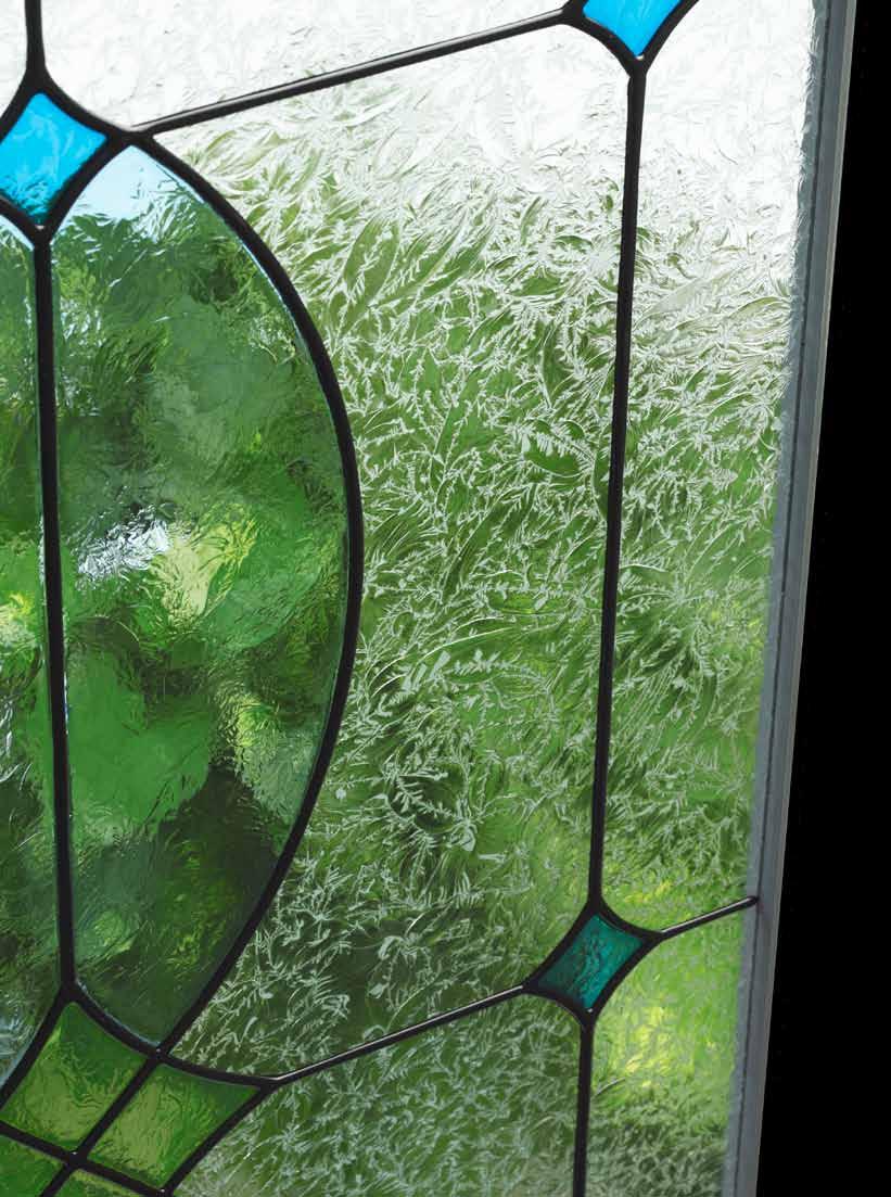 texture of gluechip glass for privacy and elegance.