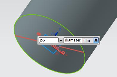edit it. Once opened, double-click the dimension for the diameter of the circle. The edit box will open (Figure 7). In this box, type in diameter instead of a number.