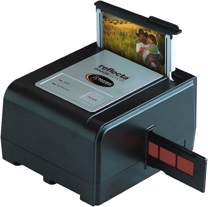 MemoScan IMAGEBOX ir The reflecta MemoScan is ded slide holder accommoda- With the reflecta IMAGEBOX for 4 framed slides, a film the first scanner with CMOS tes up to 4 mounted slides, ir, you cannot