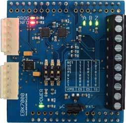 4.2 Startup It is possible to supply the evaluation kit via external voltage (5V) or by the Arduino microcontroller. The adjustment is made via the jumper power supply.