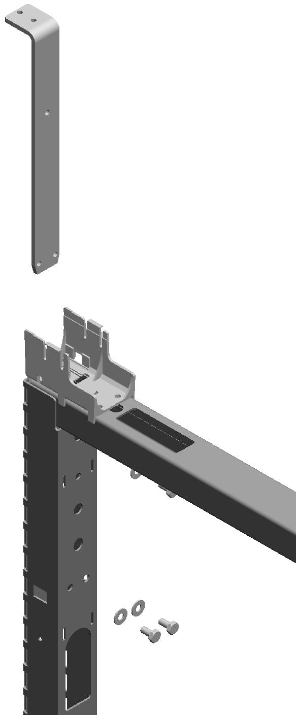 Insert Upper Mounting Support (N) into Return Wall Frame.