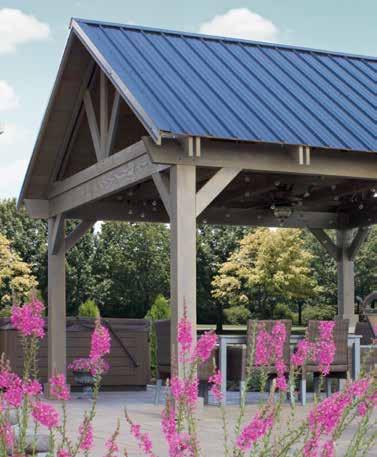 COMBO CEDAR Breckenridge With its open gable trusses, this pavilion maximizes the benefits of being
