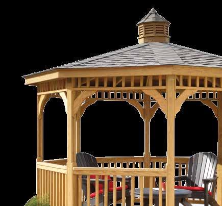 Wood Gazebo Standard Features Kiln-Dried, #1 Grade Lumber Our lumber is kiln dried at the mill, then dried a