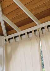 Accessories Curtains (Pergola and Pavilion only) Curtains hang on an easy-to-install system.
