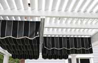 match COMBO CEDAR ACCESSORIES Dia Shade (Pergola only) Track is powder-coated white, bronze