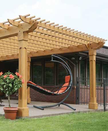 COMBO CEDAR Outback The casual look of the Outback pergola fits seamlessly into
