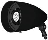 SIGMA BULLET LED FLOOD LIGHT DESCRIPTION The Sigma Bullet LED Flood has a die cast aluminum housing with hood and black powdercoat finish.