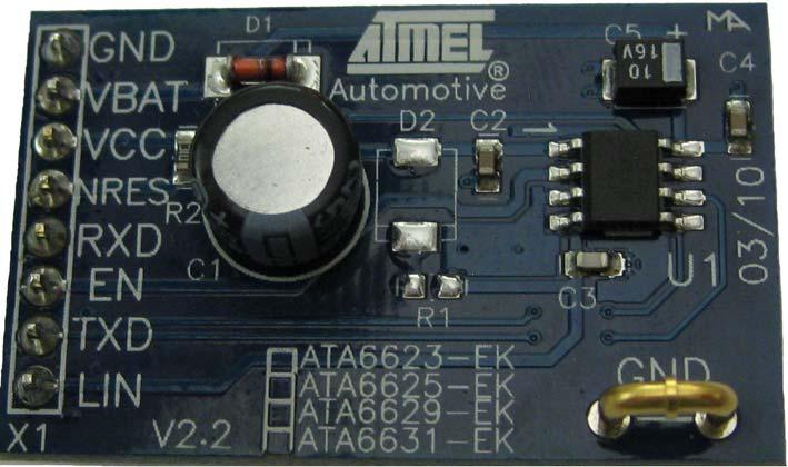 Figure 1. Atmel ATA6629/ATA6631 Development Board V2.