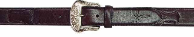 DRESS BELTS SIZE 32 / 46 9110500 : 1 1/2" lizard printed leather strap, tapered down to 1", 2 piece buckle set in 9110500-001 blk 9110500-200 brn 9111500 : 1 1/2" hand tooled leather tabs, gator
