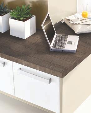 4 Worktop trends Setting accents Light uni colours are currently popular for