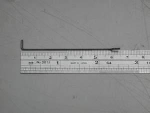 Next, measure 60mm (2 3/8 ) and bend a 90 degree bend as shown.