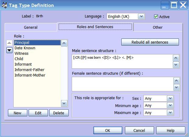 Tag Type Definition Roles and Sentences Different