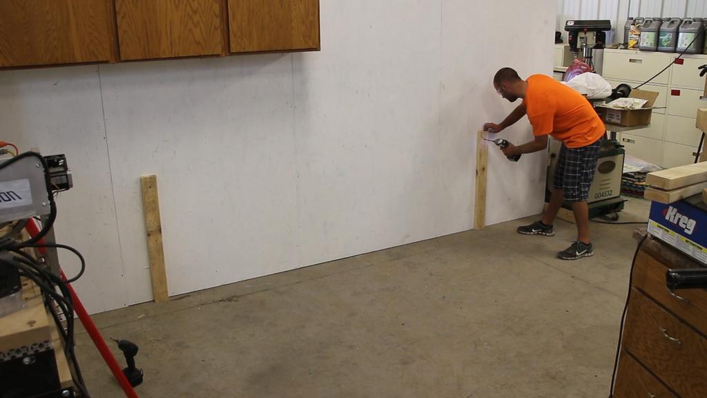 Step 5: Temporary Legs Cut the four (4) 35 long 2 x4 temporary legs using a miter saw, circular saw, or even a hand saw.