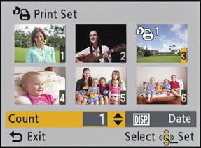 Playback/Editing [Print Set] DPOF Digital Print Order Format is a system that allows the user to select which pictures to print, how many copies of each picture to print and whether or not to print