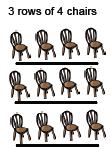 classroom, how many different arrangements of the chairs would be possible?