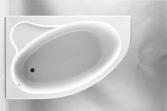 Corner baths Tiepolo 1500 x 1000mm Offset