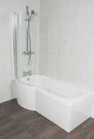Shower baths L Design 1685mm x 820mm x 695mm Left hand model