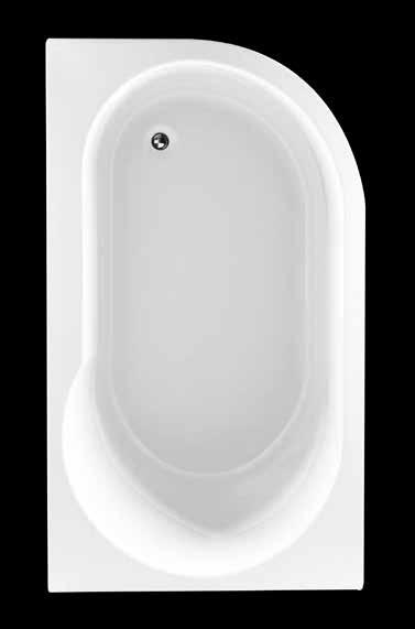 Spa Collection baths Serena 1550 x 900mm Left hand model shown Right hand model also available