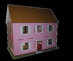tall doll house with realistic