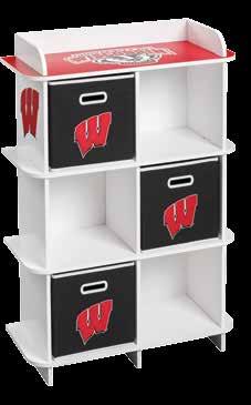 Details on Page 23 4-Cube Organizer 29" wide x 12" deep x 30" tall 4-cube storage organizer with your school s graphics and colors. Easy assembly no tools required.