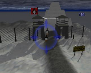 the crosshair. Voice commands could be used to initiate the power bar increments and launch the projectile as an alternative option.