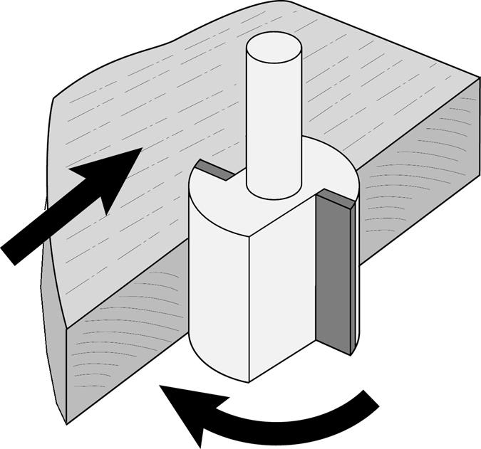 2. It is advisable to make practice cuts on a piece of scrap timber to determine the best speed as a dramatic loss of RPM will overload the motor.