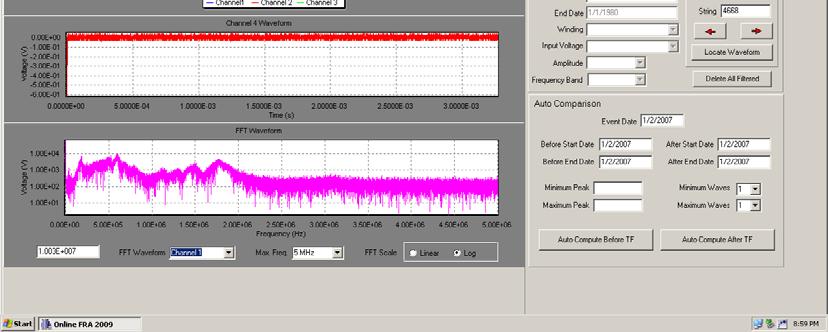 working clearance for 345kV line CCVTs. The waveforms are sampled at 12 bit, 20MHz w/ 64K records.