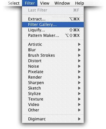 Here are some details on the different parts of the Filter Gallery window and what they do: Realtime : Shows what the list of filters will look like on your image.