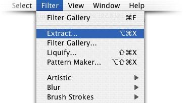 Using the Extract Filter Clipping a photo (removing its background) has long been a standard Photoshop procedure, but only since the recent addition of the Extract filter has it been this quick and